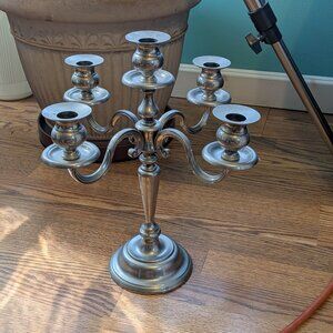Silver Plate Candelabra 5 Candle - Vintage